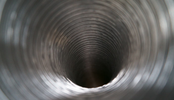 internal view of a clean duct